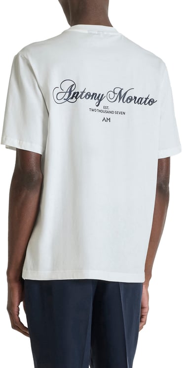 Antony Morato T-SHIRT RELAXED FIT ROUND NECK IN JERSEY COTTON FABRIC WITH PATCH PRINT AND BACK MATT PLASTIC LOGO