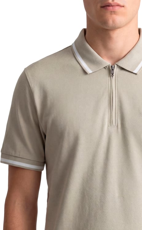 Antony Morato POLO REGULAR FIT WITH STRIPED RIB ON COLLAR AND CUFFS IN SOFT JERSEY COTTON FABRIC WITH LOGO FOAM
