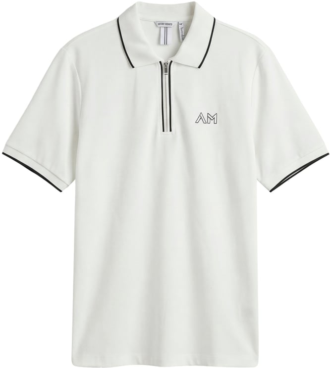 Antony Morato POLO REGULAR FIT  IN COTTON PIQUET WITH ZIP AND 2 COLOR LAYERS PRINT