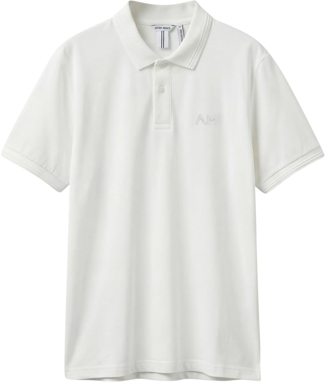 Antony Morato POLO REGULAR FIT IN JERSEY COTTON FABRIC WITH JAQUARD RIB COLLAR AND AM RUBBER CUNEO 3D  LOGO PRINT