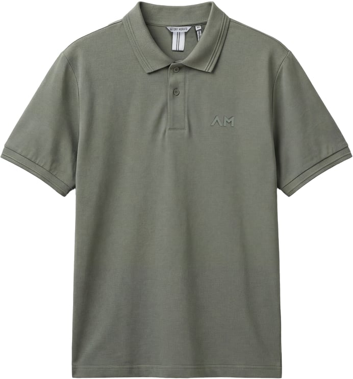 Antony Morato POLO REGULAR FIT IN JERSEY COTTON FABRIC WITH JAQUARD RIB COLLAR AND AM RUBBER CUNEO 3D  LOGO PRINT