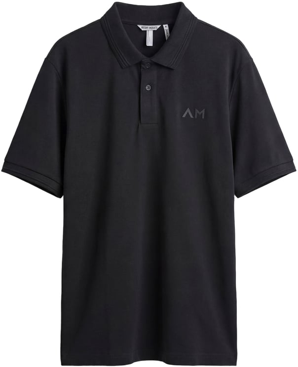 Antony Morato POLO REGULAR FIT IN JERSEY COTTON FABRIC WITH JAQUARD RIB COLLAR AND AM RUBBER CUNEO 3D  LOGO PRINT