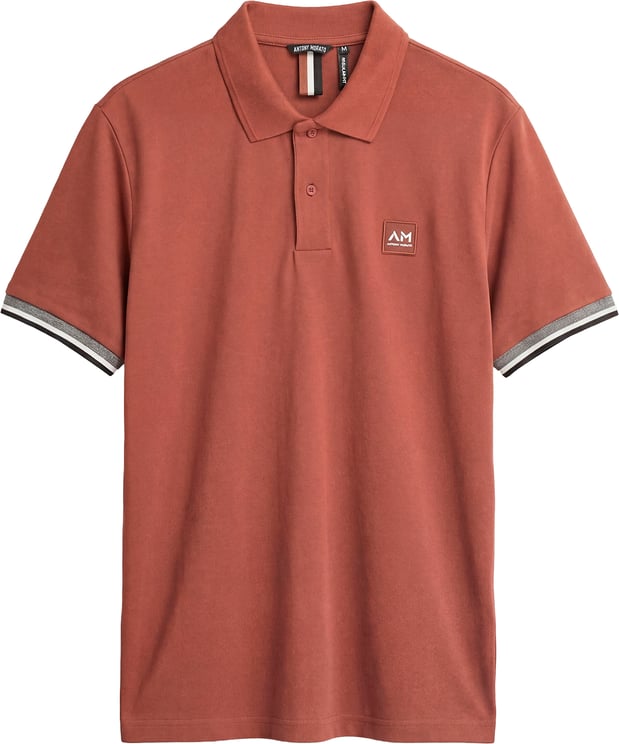 Antony Morato POLO REGULAR FIT IN MERCERIZED PIQUET COTTON FABRIC JAQUARD RIB ON COLLAR AND CUFFS AND LOGO PATCH