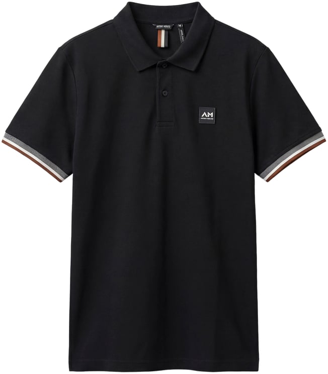Antony Morato POLO REGULAR FIT IN MERCERIZED PIQUET COTTON FABRIC JAQUARD RIB ON COLLAR AND CUFFS AND LOGO PATCH