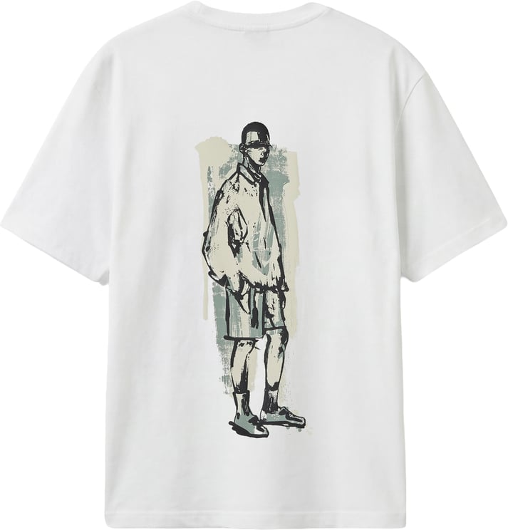Antony Morato T-SHIRT REGULAR FIT IN JERSEY COTTON FABRIC WITH LOGO PRINT ON FORNT AND MAN PRINT ON BAKC SIDE