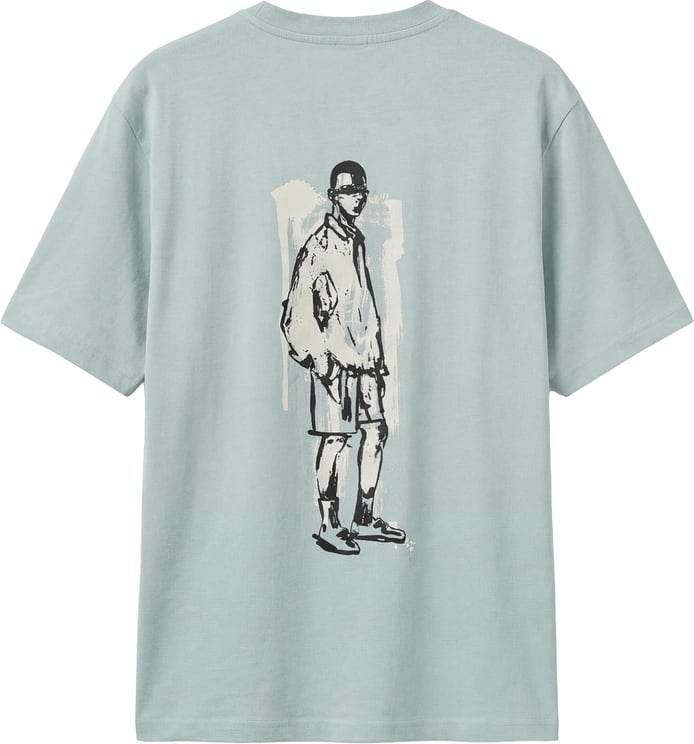 Antony Morato T-SHIRT REGULAR FIT IN JERSEY COTTON FABRIC WITH LOGO PRINT ON FORNT AND MAN PRINT ON BAKC SIDE