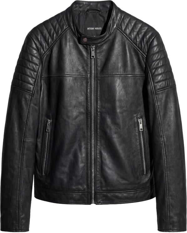 Antony Morato COAT SLIM FIT IN WASHED REAL LEATHER