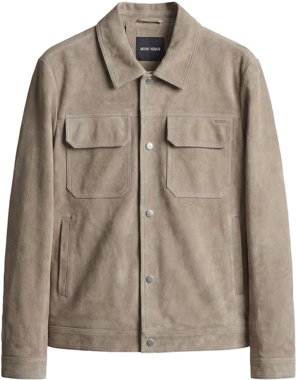 Antony Morato COAT SLIM FIT IN SUEDE REAL LEATHER