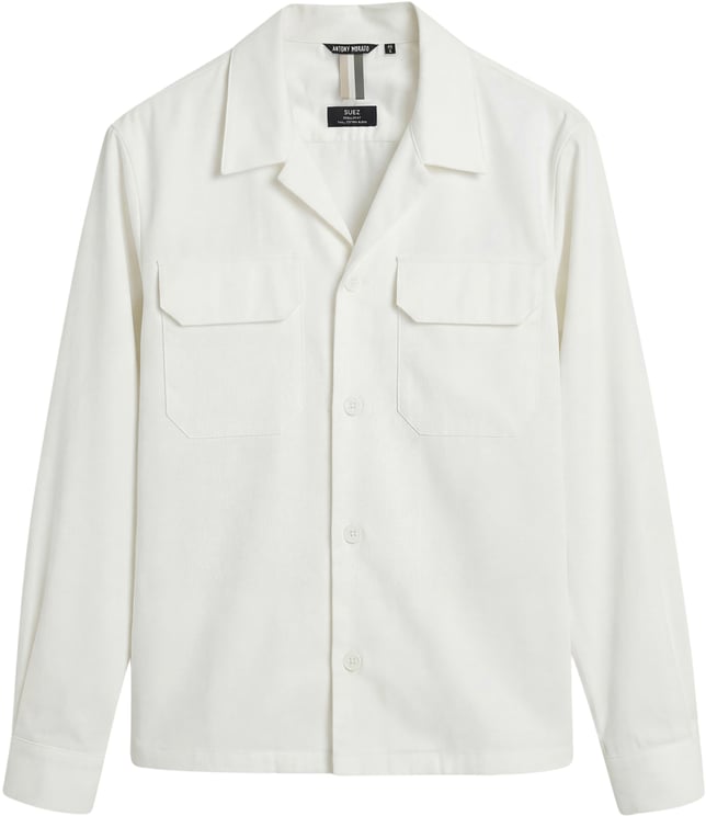 Antony Morato SHIRT SUEZ REGULAR FIT LONG SLEEVES IN CAVALRY TWILL FABRIC WITH LOGO PLAQUETTE ON BACK