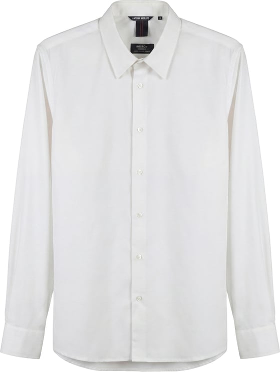 Antony Morato SHIRT LONG SLEEVES BOSTON REGULAR FIT IN TWILL LYOCELL COTTON BLEND FABRIC WITH LOGOED METAL BADGE
