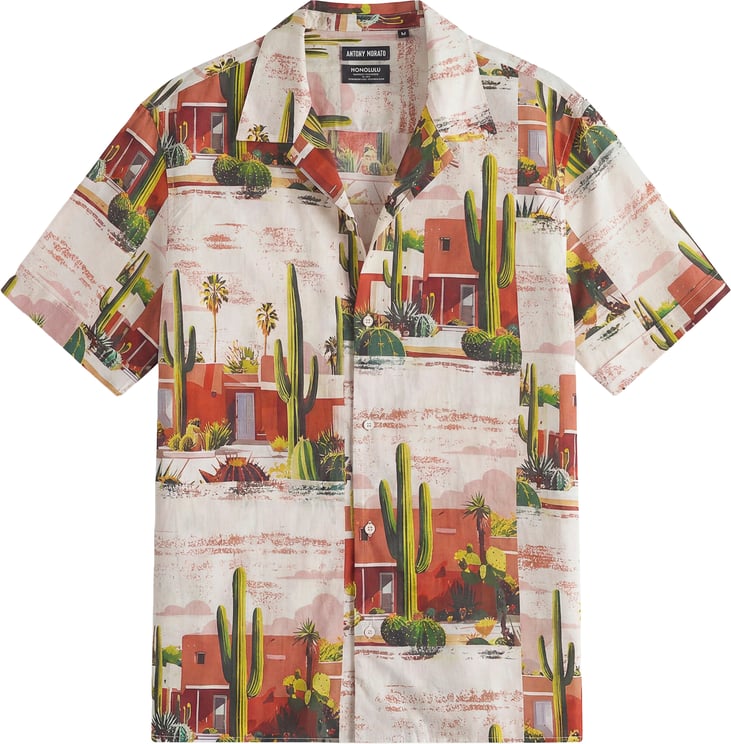 Antony Morato SHIRT HONOLULU RELAXED STRAIGHT FIT IN PRINTED WITH LOGOED  BADGE