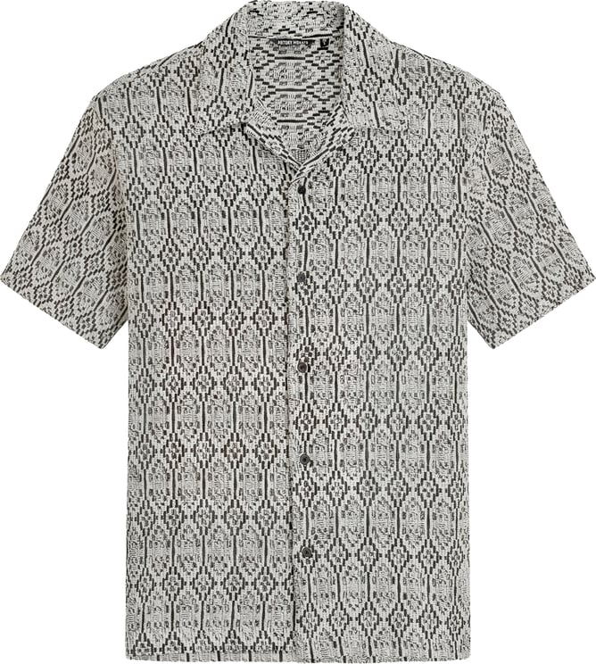 Antony Morato SHIRT RELAXED FIT IN JACQUARD WITH LOGOED  BADGE