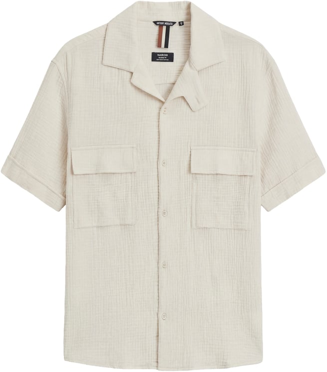 Antony Morato SHIRT NAIROBI RELAXED FIT IN SOFT TOUCH COTTON CRINCKLE FINISH WITH LOGOED PATCH