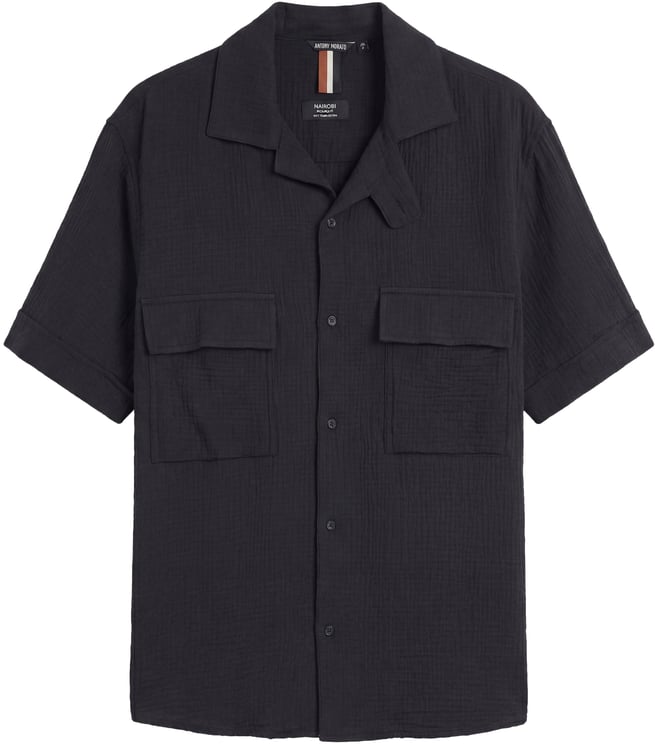 Antony Morato SHIRT NAIROBI RELAXED FIT IN SOFT TOUCH COTTON CRINCKLE FINISH WITH LOGOED PATCH