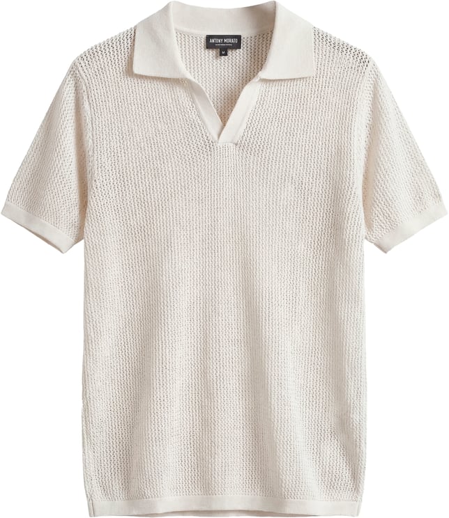 Antony Morato SWEATER POLO WITHOUT BUTTON SHORT SLEEEVES REGULAR FIT IN COTTON SOFT YARN