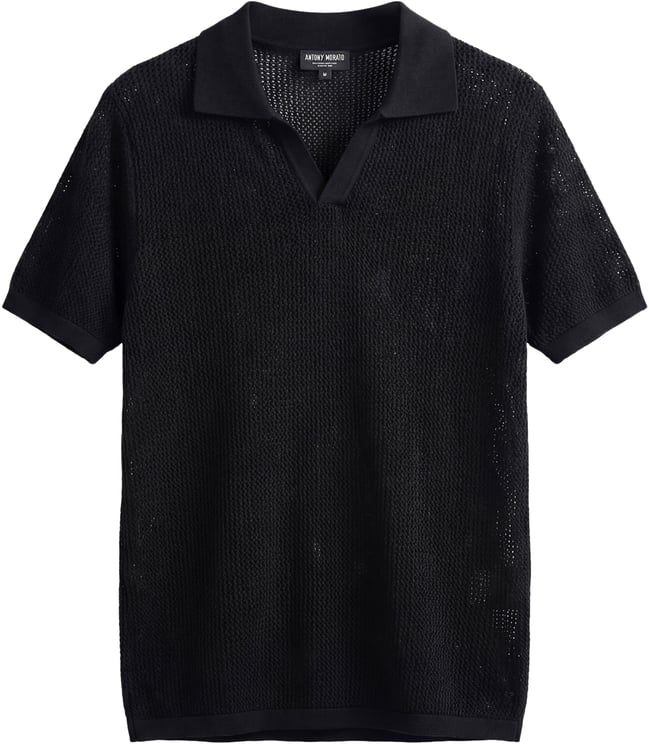 Antony Morato SWEATER POLO WITHOUT BUTTON SHORT SLEEEVES REGULAR FIT IN COTTON SOFT YARN