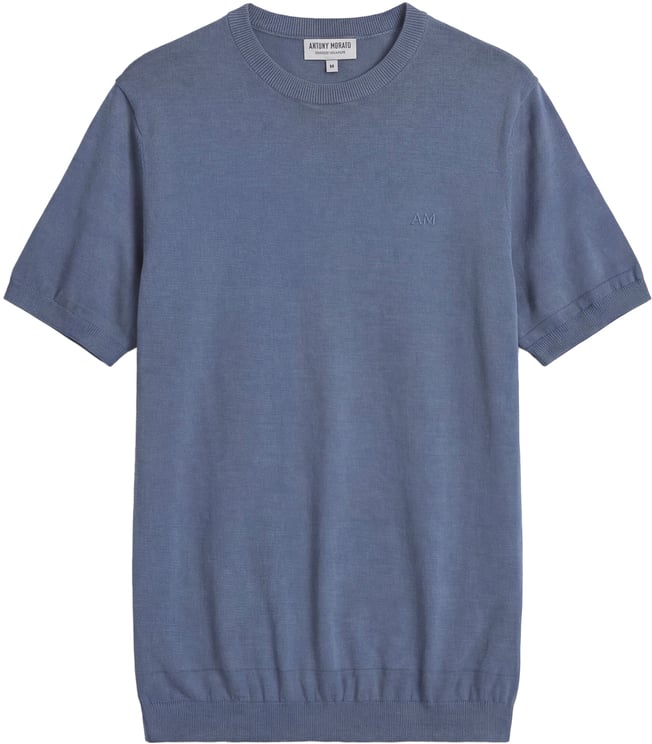 Antony Morato SWEATER ROUND COLLAR SHORT SLEEVES REGULAR FIT SOFT YARN WITH FOAM LOGO PRINT