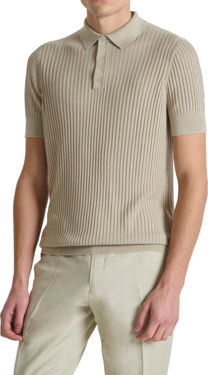 Antony Morato SWEATER POLO WITH BUTTON SHORT SLEEVES SLIM FIT SUPER SOFT YARN