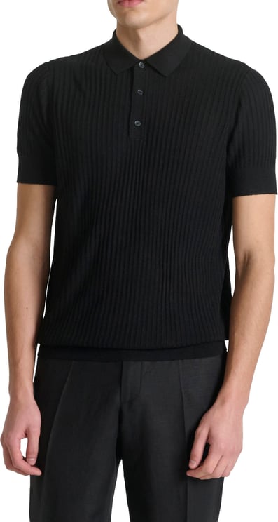 Antony Morato SWEATER POLO WITH BUTTON SHORT SLEEVES SLIM FIT SUPER SOFT YARN