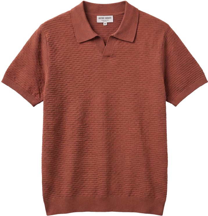 Antony Morato SWEATER POLO WITHOUT BUTTON SHORT SLEEVES REGULAR FIT IN COTTON SOFT YARN