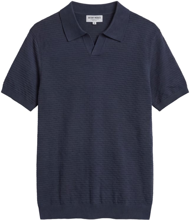 Antony Morato SWEATER POLO WITHOUT BUTTON SHORT SLEEVES REGULAR FIT IN COTTON SOFT YARN