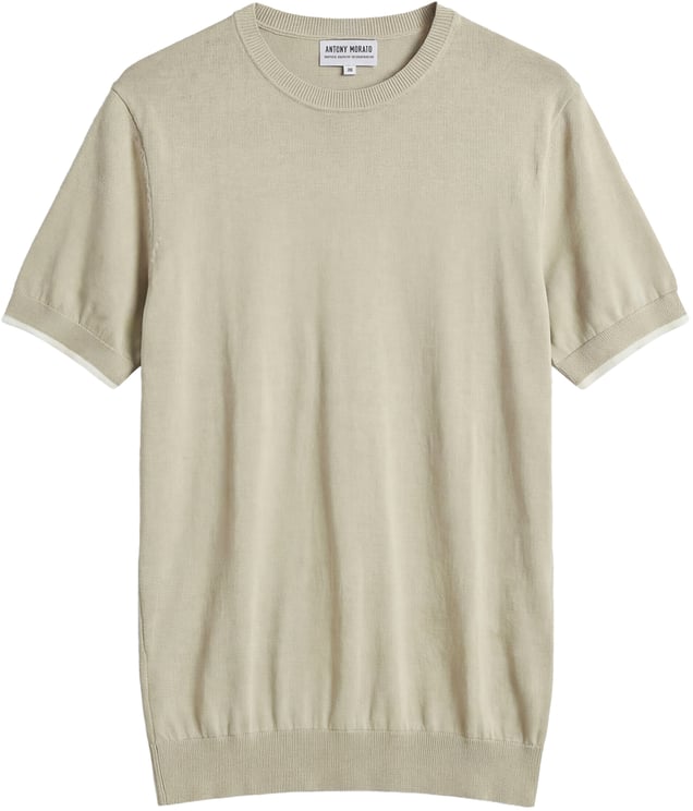 Antony Morato SWEATER ROUND COLLAR SHORT SLEEVES REGULAR FIT IN MERCERIZED COTTON SUPER FINE YARN