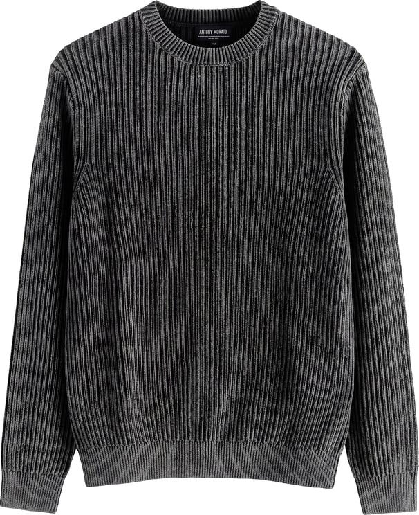 Antony Morato SWEATER ROUND COLLAR LONG SLEEVES REGULAR FIT IN COTTON CHENILLE ACID WASH