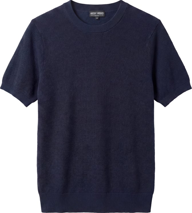 Antony Morato SWEATER ROUND COLLAR SHORT SLEEVES REGULAR FIT IN VISCOSE BLEND SUPER FINE YARN
