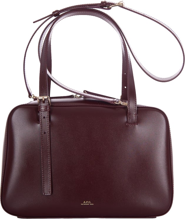 A.P.C. Virginie Box Handbag in Wine