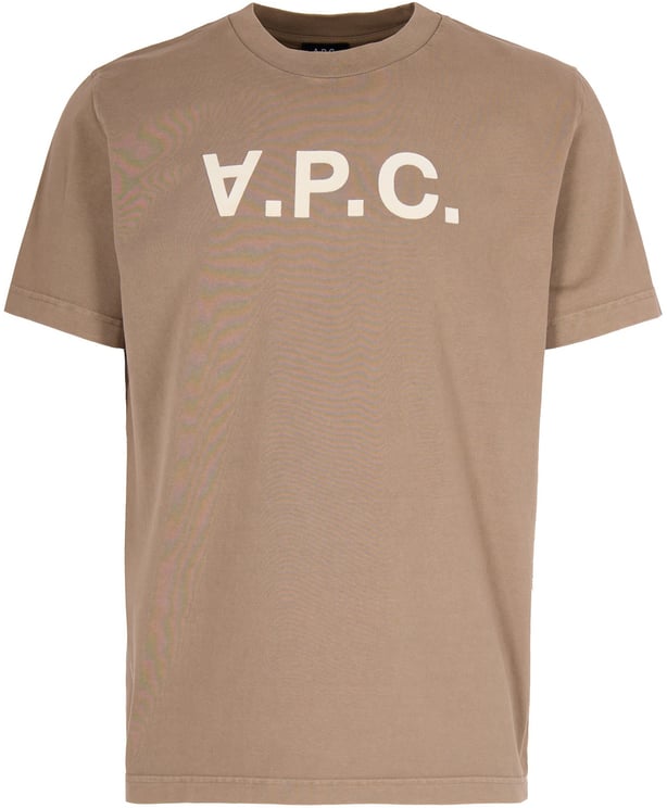 A.P.C. A.P.C. T-Shirts And Polos Kaki Clair/Blanc Casse