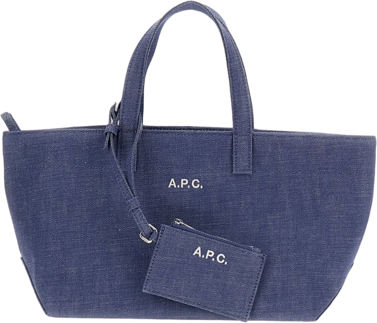 A.P.C. Blue Le Drummer Toile Small Tote Bag
