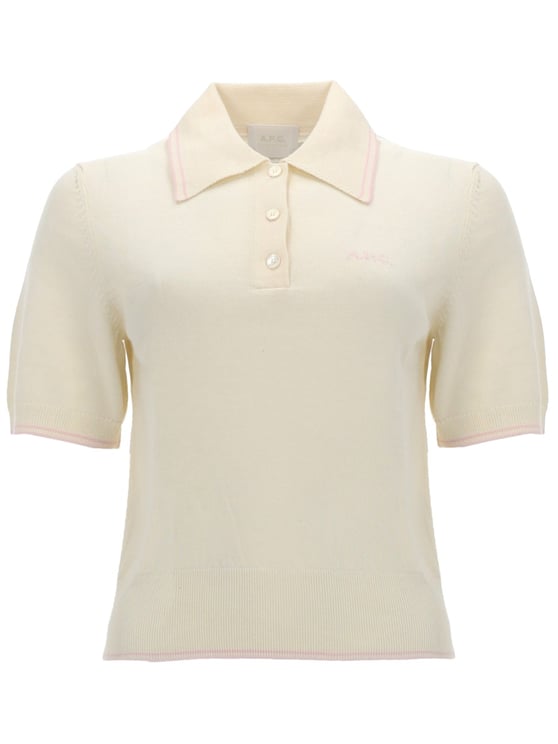 A.P.C. Cotton Ribbed Trim Minimalist Polo Shirt