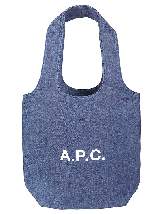 A.P.C. Denim Shopping Bag With Logo