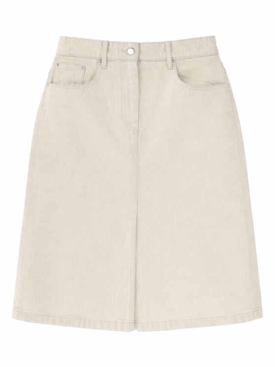A.P.C. Organic Cotton Back Slit Skirt