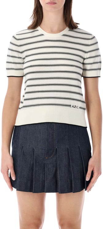 A.P.C. Haut Knit Mc Stripes Ecru Black Stripes