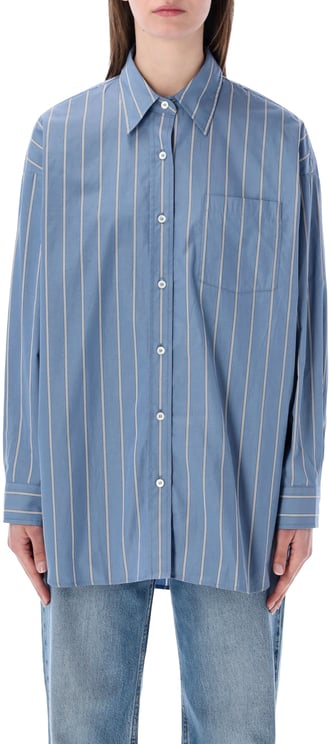 A.P.C. Chemise Stripes Steel Blue