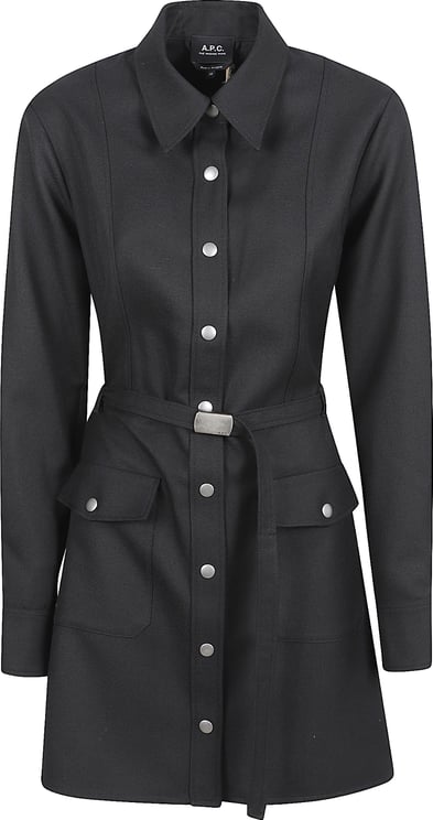 A.P.C. Tailored Black Coat with Structured Collar