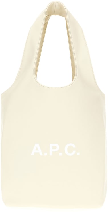 A.P.C. A.p.c. Ivory synthetic leather small Ninon shopping bag