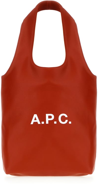 A.P.C. A.p.c. Cognac synthetic leather small Ninon shopping bag