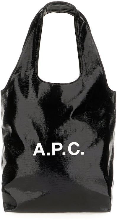 A.P.C. A.p.c. Black vinyl shoulder bag