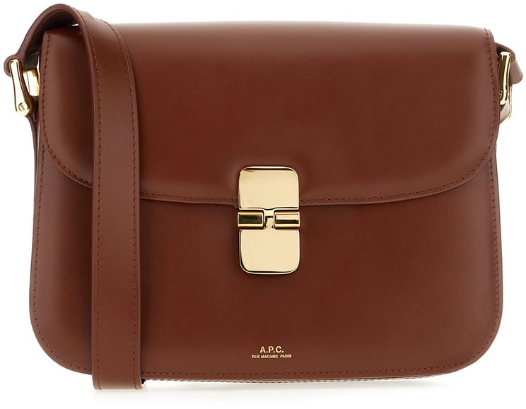 A.P.C. A.p.c. Brown leather Grace crossbody bag