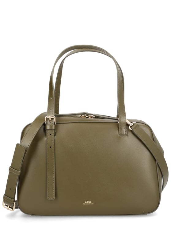 A.P.C. Virginie Smooth Leather Structured Shoulder Bag