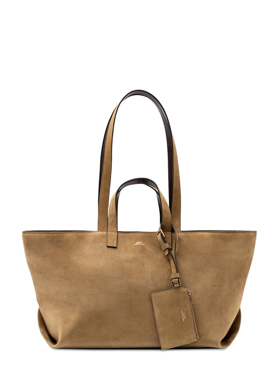 A.P.C. Soft-Structured Brown Cow Leather Tote Bag