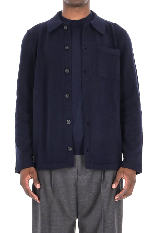 A.P.C. Wool Cardigan with Pocket