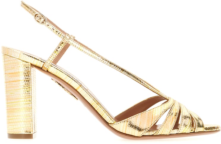 Aquazzura Aquazzura Gold nappa leather AimÃ¨e sandals