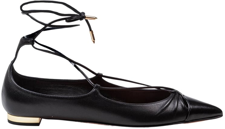 Aquazzura Aquazzura gabi flat in nappa color black