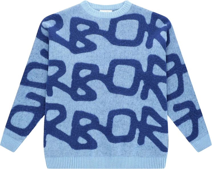 Arbor Antwerp Arbor Antwerp Big Logo Arbor Alpaca Truien Blauw Big Logo Arbor Alpaca Knit