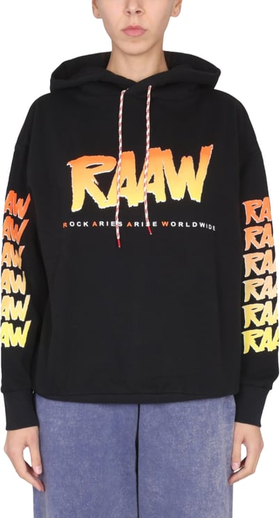 Aries Gradient Logo Print Sweatshirt