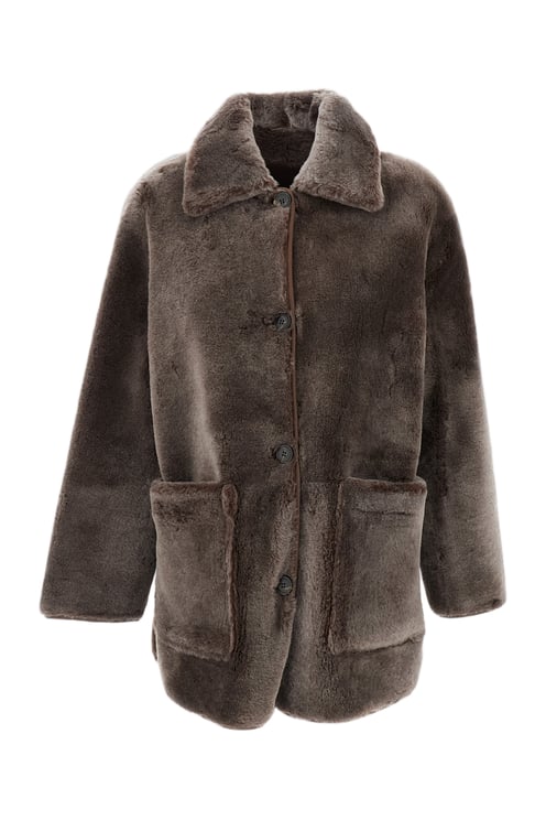 ARMA Brown Nicola Shearling Reversible Jacket