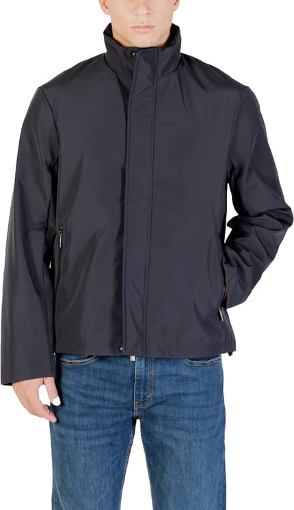 Armani Exchange Armani Exchange Blue Polyester Full-Length Jacket